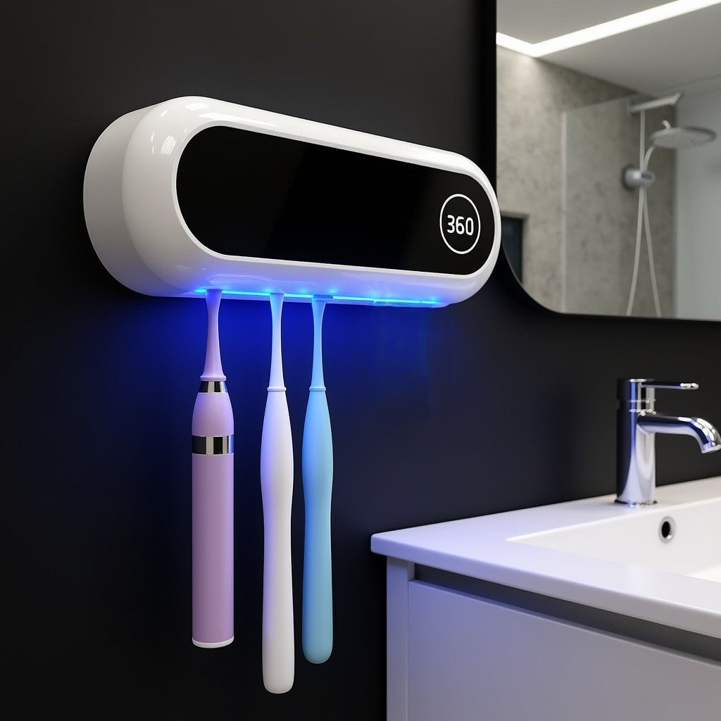 wall-mounted toothbrush holder