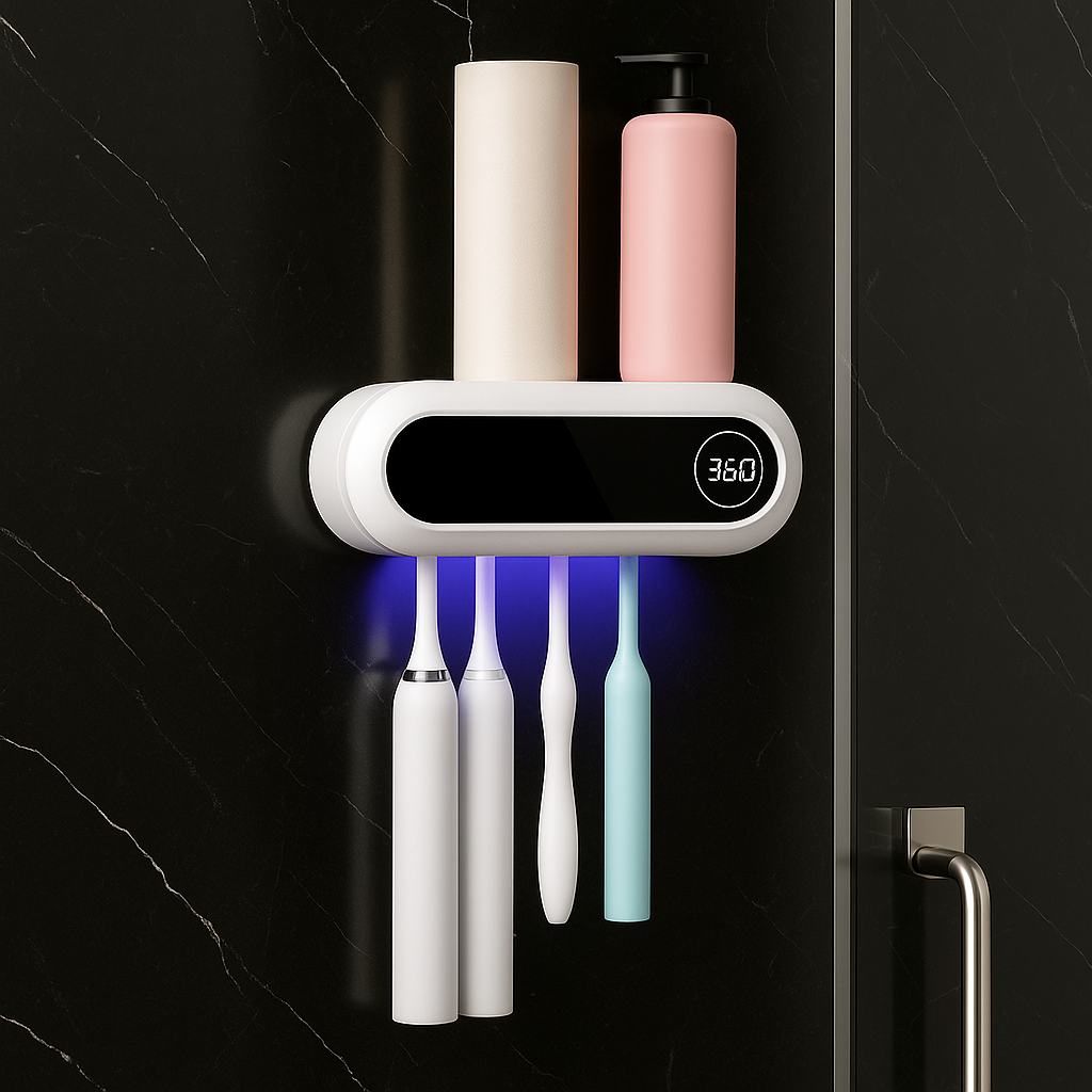 wall-mounted toothbrush holder