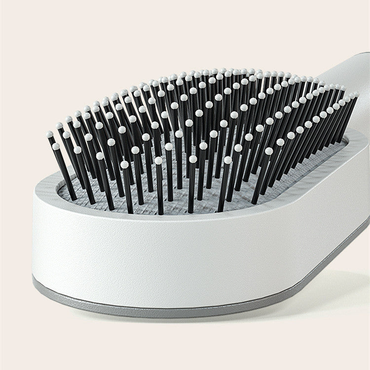 2 Self Cleaning Hair Brush For Women One-key Cleaning Hair Loss Airbag Massage Scalp Comb Anti-Static Hairbrush