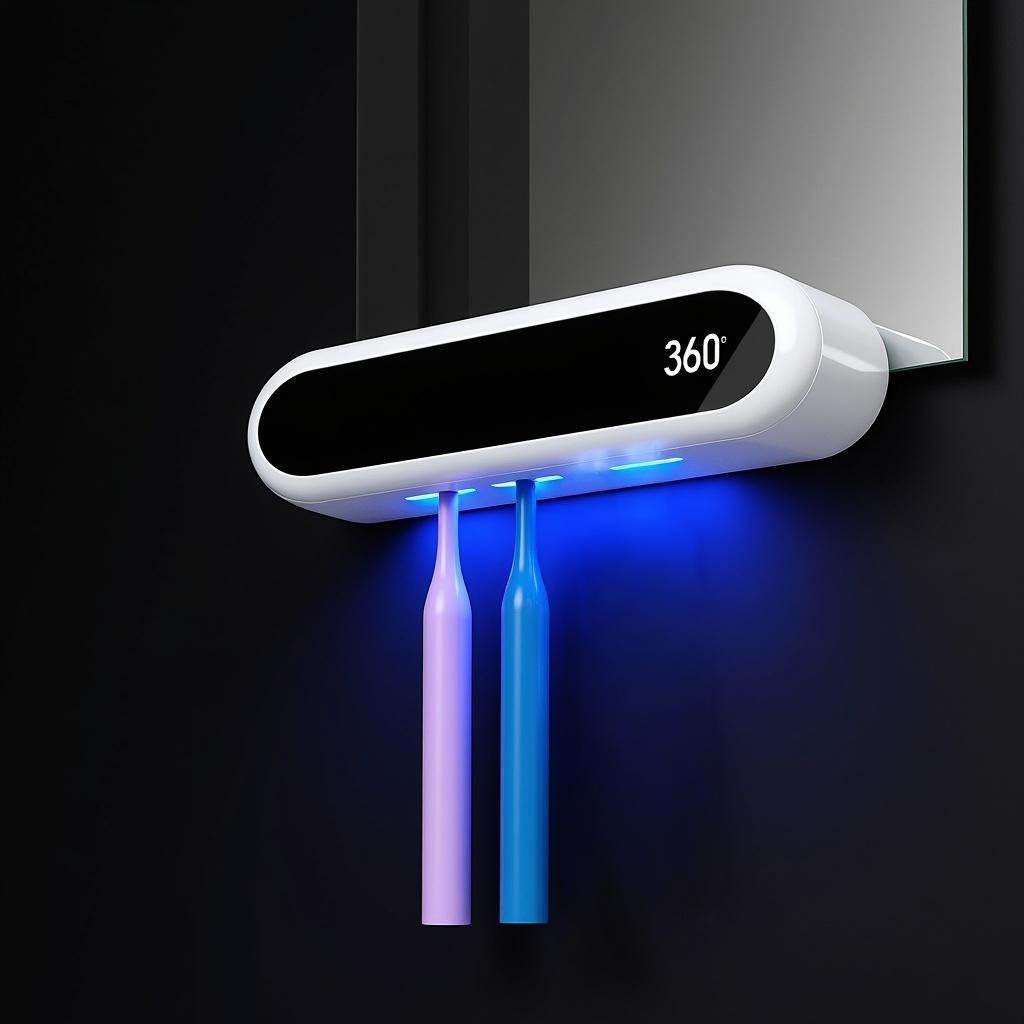 wall-mounted toothbrush holder